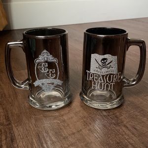 Collectable Circus Circus Vintage Glass Smoked Beer Mugs Treasure Hunt Reno